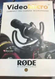 Rode VideoMicro Compact On-Camera Microphone with Shock Mount Brand New!