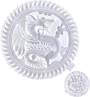 jojofuny Dragon Embossment Silicone Casting Mold for DIY Crafts Flexible Epoxy Resin Plate Mold for Decorative Wall Art Durable and Easy to Demold Design