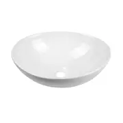 400*345*145mm Gloss White Ceramic Oval Above Counter Basin