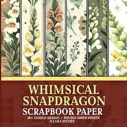 Whimsical Snapdragon Scrapbook Paper