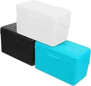 CAXUSD Elegant Plastic Index Card Box Storage for Flashcards Office Supplies Portable Notepad Container