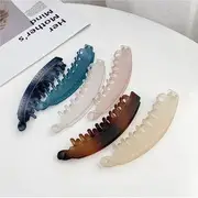 Plain Banana Clip Dark Blue - One Size
