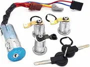 Ignition Switch Left Right Door Lock Cylinder with 2 Keys, for Citroen, BERLINGO XSARA Picasso, for Peugeot,for Partner, 1996-2008 OE 9170G3 252522 Driver Side Security kit