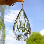 Hanging Crystal Prism Suncatcher Ornament Faceted Clear Crystal Drop Rainbow Mak