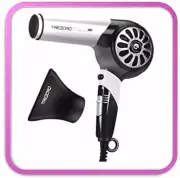 Ionic Hair Dryer, 1875W, Ceramic Tourmaline, Powerful Salon Dryer, by TREZORO