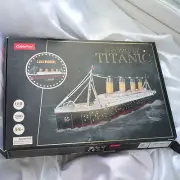Cubic Fun 3D Puzzles LED Titanic Ship Model 266pcs Cruise |OPEN BOX