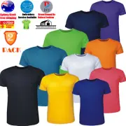 2 PACK MEN'S SHORT SLEEVE ROUND NECK TEE 100% POLOYESTER BRUSHED DOUBLE JERSEY