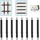 8Pcs Adjustable Bed Sheet Straps Clips, Elastic Mattress Sheet Fasteners Hold...