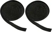 OSALADI High Temp Resistant Felt Strips 2pcs Sealing Strip Black Foam Tape Weatherstrip Self-Adhesive Felt Tape