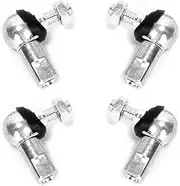 Ruimou 4pcs Rod End Ball Bearing Stud with Dust Plug (M6 x 1.0,Left+Right Rotation) Angle Linkage Ball Joint Replacement for Air Spring (M6, 2pcs-LH,2pcs-RH)