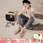 【ANN’S】ANN’S X SANRIO三麗鷗 HELLO KITTY聯名可拆大蝴蝶結毛呢瑪莉珍平底娃娃鞋(粉杏)