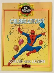 The Electric Company Celebrations Color and learn Activity Book 1984 Spidey