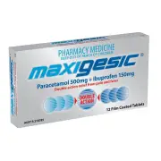 Maxigesic Tab X 12 (Paracetamol and Ibuprofen)