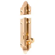 10cm Victorian Barrel Bolt, Polished Brass