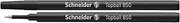 Schneider Topball 850 Rollerball Refill, 0.5 mm, European Size, Black Ink, Box of 10 Refills (8501)