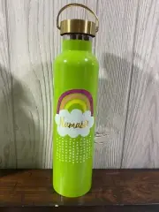 Hallmark NAMASTE Green Rainbow Stainless Steel Water Bottle -- NEW