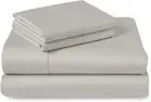 Pizuna 400 Thread Count Cotton Sheets Set Twin Ash Grey, 100% Long Staple Cotton