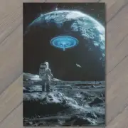4x6" Man On The Moon Spaceship Strange ET Alien Ship Earth Space Astronaut