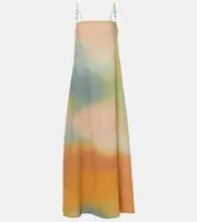 [Staud] Staud Linen maxi dress AU 10 blue