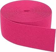 uxcell Elastic Bands for Sewing 5cm x 4.6m Rose Red Knit Elastic Spool High Elasticity for Wigs, Waistband, Pants, Craft DIY Projects