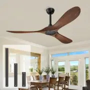 Ceiling Fan with Remote, 52" Outdoor/Indoor Modern Ceiling Fans Reversible DC...