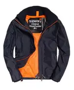 SUPERDRY 極度乾燥 TECHNICAL POP ZIP SD-WINDCHEATER 防風外套 M 男 (藍灰/橘)