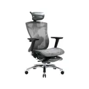 SIHOO V1 Office Chair with Premium Mesh Seat Headrest Armrest Lumbar Support and Footrest (Grey)
