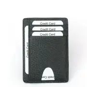 Slim Wallet RFID Front Pocket Wallet Minimalist Secure Thin Credit Card Holder (Black) Cross Grain