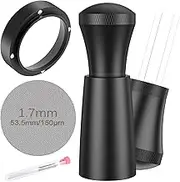 54mm Espresso Dosing Tool Stainless Steel Coffee Stirrer Distribution Tool with Puck Screen Dosing Funnel for 54mm/53mm Espresso Coffee Machines(Matte Black)