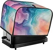 BedBliss Pink Blue Print 2 Slice Toaster Cover Fingerprint Bread Maker Protectors,Kitchen Small Appliance Dust Cover