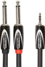 Roland RCC-15-3528 Oxygen-Free Dual 1/4" to 1/8" (mini) TRS Quality Cable 15ft
