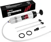 Thorstone Automotive Fluid Extractor Pump with Long Rubber Hose, Oil Change Syringe with Hose, Manual Fuel Suction & Filler, Fluid Oil Change Evacuator (7 Oz./0.21 Qt./200 CC)