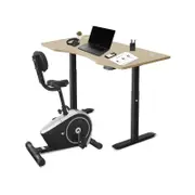 Lifespan Fitness Cyclestation 3 Exercise Bike with ErgoDesk Automatic Standing Desk 150cm in Oak/Black