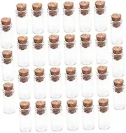 30Pcs Mini Glass Cork Bottles Small Wishing Jars for DIY Crafts Essential Oils and Lightweight and Convenient Storage