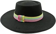 [Hcclijo] and Winter Fedora Hat French British Big Eaves Dome Concave Top Felt Hat Top Hat