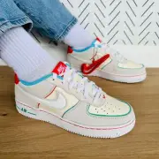 ⭐Nike AIR FORCE 1 LOW LV8 Big Kids shoe 6.5Y HOLIDAY COOKIES GS Suede FQ8350-110