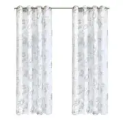 Habitat Kyoto Floral Print Soothing Tones Light Filtering Grommet Curtain Panel
