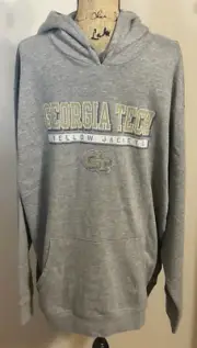 NWT Champion Georgia Tech Yellow Jacket Fleece Hoodie Sweatshirt Sz 2XL Grey E19