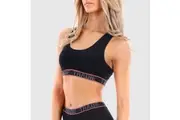 Ladies Tradie 2 Pack Sizes 18-26 Bamboo Crop Top Racer Back Black (5SJ)