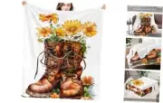 Daisy Boot Throw Blanket Gifts for Adults Kids, 340GSM Boot Themed Gifts for