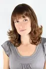 Women's Wig Braun Brunette half Length Fringe Waved Points Long 45 CM 3019-2T30