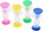 CIYODO 4pcs Suction Cup Hourglass Kids Brushing Timer Toothbrush for Kids Toddler Timer Clock Timer Hourglass Sand Timer 2 Minute Timer Tooth Brushing Sand Timer Sand Timers 2 Min Timer