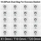 10-20PCS Dust Bags For Ecovacs Deebot T20 X1 Omni, X1 Plus/Pro, T10 Omni/Plus