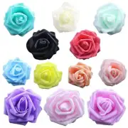 Artificial Fake Foam Flowers No Stems 7.5cm Rose Head Wedding Decorations DIY