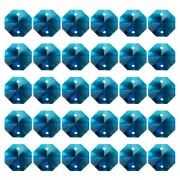 K9 Crystal Octagon Beads 2 Holes 30 Pack 14mm Chandelier Prisms Sky Blue