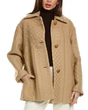 Lafayette 148 New York Wool & Silk-Blend Swing Coat