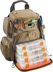 Wild River WT3503 Tackle Tek Recon Lighted Backpack 4 Trays Orange, Sand 16" Lx 12" Wx 6" H