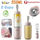 Bear Juicer Blender Portable Fruit Juice Shaker Smoothie Travel Bottle 350ML AU