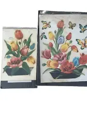 Vintage Tulips 40’s Decals Tiles Kitchen Cottage #A31