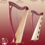 34 string lever harp Drake Lever Harp experience for the beginner of any age